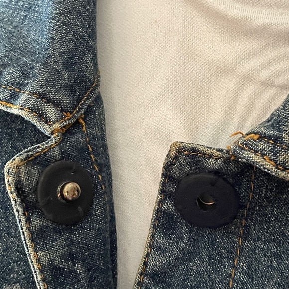 Ladies denim jacket with cheetah print - jewels - size 1x - Picture 3 of 7